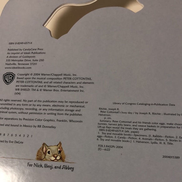 Peter Cottontail Lift the Flap Board Book & The Night Before Eas… - Picture 6 of 11